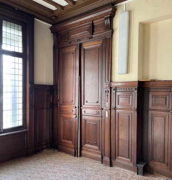 Pièce de boiserie de style Napoléon III en acajou Pièce de boiserie de style Napoléon III en acajou-10