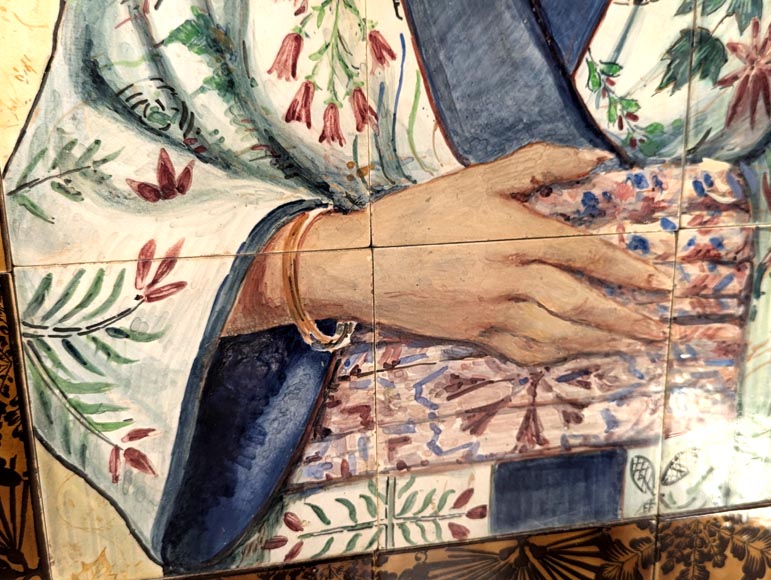 BOCH Frères (céramique), Th. FUMIETE (?), Portrait d’une dame japonaise en faïence, 1890 BOCH Frères (céramique), Th. FUMIETE (?), Portrait d’une dame japonaise en faïence, 1890-3