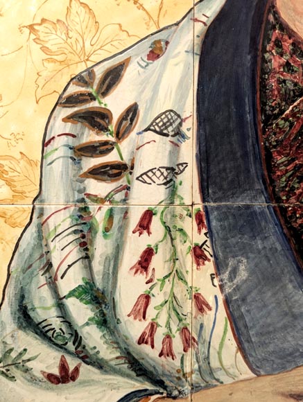 BOCH Frères (céramique), Th. FUMIETE (?), Portrait d’une dame japonaise en faïence, 1890 BOCH Frères (céramique), Th. FUMIETE (?), Portrait d’une dame japonaise en faïence, 1890-4