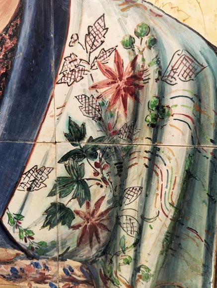 BOCH Frères (céramique), Th. FUMIETE (?), Portrait d’une dame japonaise en faïence, 1890 BOCH Frères (céramique), Th. FUMIETE (?), Portrait d’une dame japonaise en faïence, 1890-5