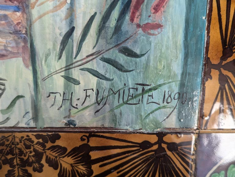 BOCH Frères (céramique), Th. FUMIETE (?), Portrait d’une dame japonaise en faïence, 1890 BOCH Frères (céramique), Th. FUMIETE (?), Portrait d’une dame japonaise en faïence, 1890-12