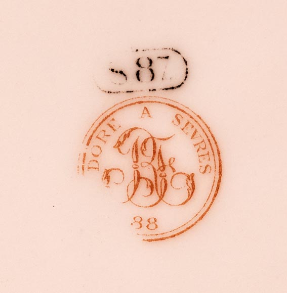 Manufacture de SÈVRES, paire de  vases persans bleus  Manufacture de SÈVRES, paire de  vases persans bleus -8