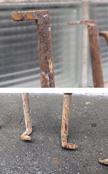 Ensemble de crémones en fonte, style Louis XV,   Ensemble de crémones en fonte, style Louis XV, -4