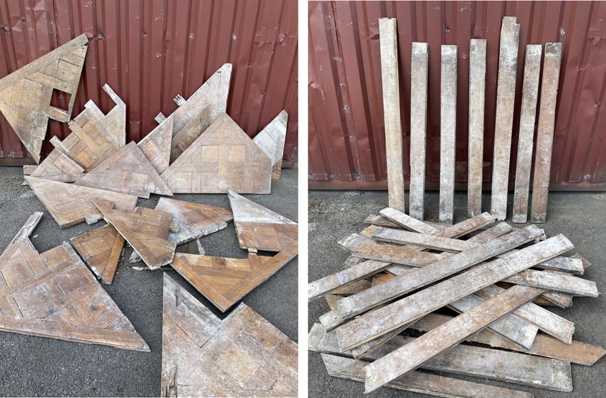 Environ 35 m² de parquet Versailles en chêne, XVIIIe siècle Environ 35 m² de parquet Versailles en chêne, XVIIIe siècle-6