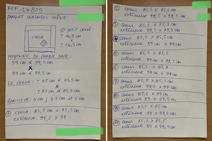 Environ 35 m² de parquet Versailles en chêne, XVIIIe siècle Environ 35 m² de parquet Versailles en chêne, XVIIIe siècle-7