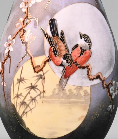 BACCARAT, Paire de vases au décor japonisants, vers 1900 BACCARAT, Paire de vases au décor japonisants, vers 1900-2