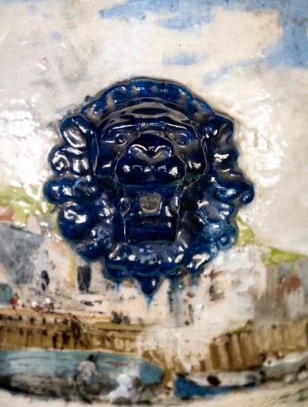 Un décor impressionniste, grand vase en faïence de Louis Auguste LEPÈRE pour la Faïencerie LAURIN Un décor impressionniste, grand vase en faïence de Louis Auguste LEPÈRE pour la Faïencerie LAURIN-5