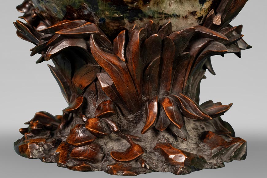 Un décor impressionniste, grand vase en faïence de Louis Auguste LEPÈRE pour la Faïencerie LAURIN Un décor impressionniste, grand vase en faïence de Louis Auguste LEPÈRE pour la Faïencerie LAURIN-6