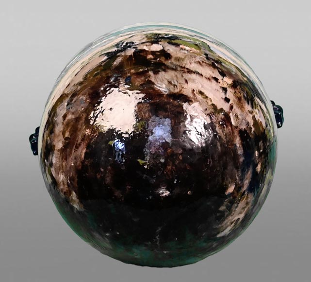 Un décor impressionniste, grand vase en faïence de Louis Auguste LEPÈRE pour la Faïencerie LAURIN Un décor impressionniste, grand vase en faïence de Louis Auguste LEPÈRE pour la Faïencerie LAURIN-11