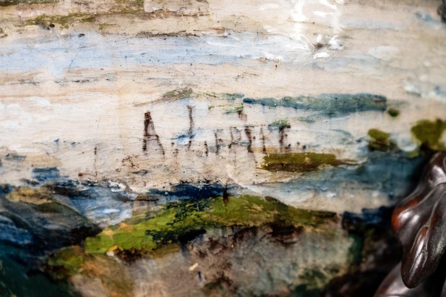 Un décor impressionniste, grand vase en faïence de Louis Auguste LEPÈRE pour la Faïencerie LAURIN Un décor impressionniste, grand vase en faïence de Louis Auguste LEPÈRE pour la Faïencerie LAURIN-13