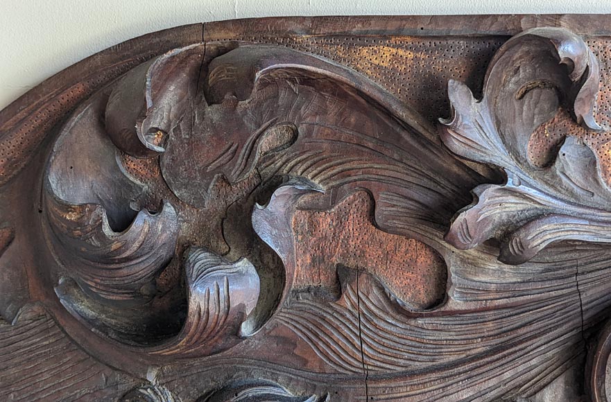 Dessus de cheminée aux armoiries des Vansittart et Crosbie Dessus de cheminée aux armoiries des Vansittart et Crosbie-2