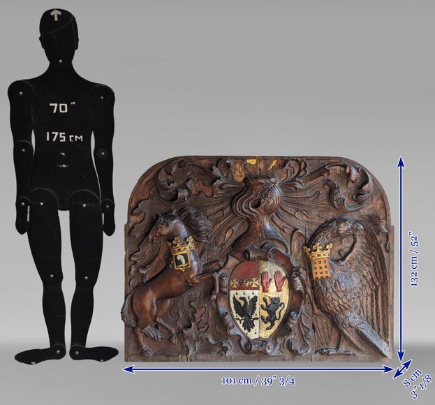 Dessus de cheminée aux armoiries des Vansittart et Crosbie Dessus de cheminée aux armoiries des Vansittart et Crosbie-14