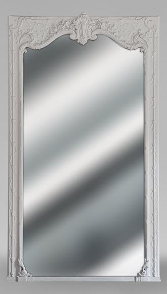 Grand trumeau de style Napoléon III à la guirlande de lière Grand trumeau de style Napoléon III à la guirlande de lière-0