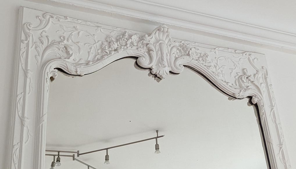 Grand trumeau de style Napoléon III à la guirlande de lière Grand trumeau de style Napoléon III à la guirlande de lière-3