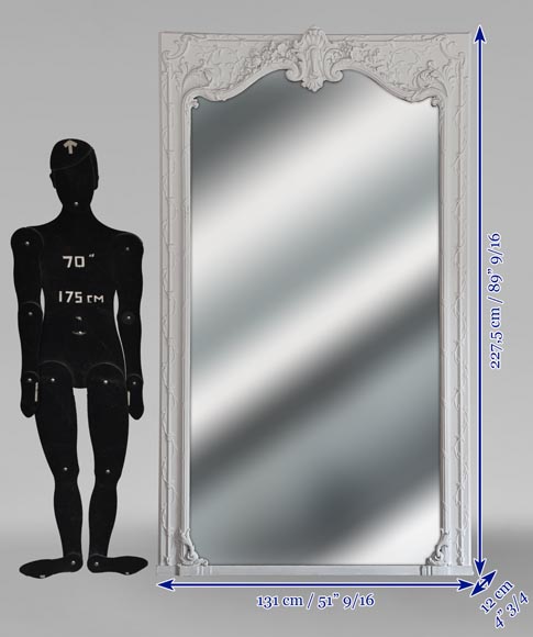 Grand trumeau de style Napoléon III à la guirlande de lière Grand trumeau de style Napoléon III à la guirlande de lière-7