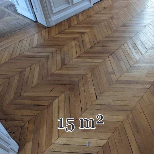 Lot de 15 m² de parquet point de Hongrie en chêne