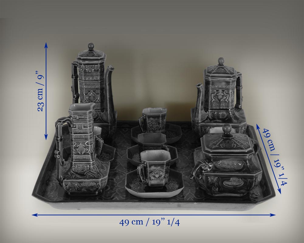 MANUFACTURE DE CHOISY LE ROI, Service à café et à thé orientalisant MANUFACTURE DE CHOISY LE ROI, Service à café et à thé orientalisant-6