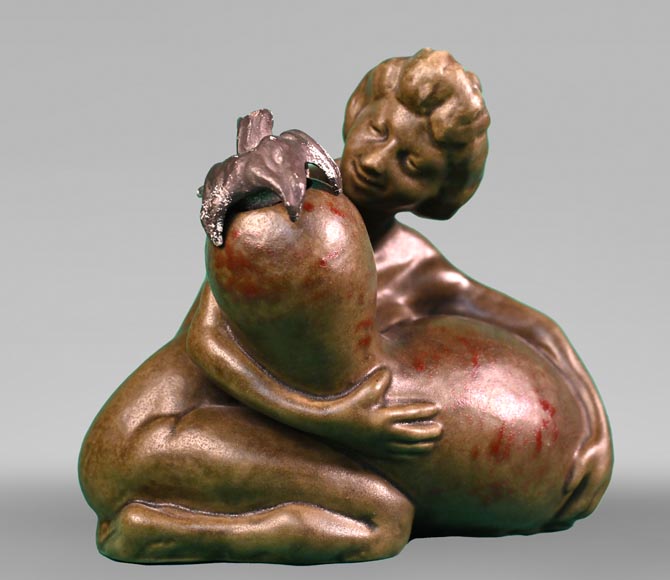 François-Rupert CARABIN, Femme à la coloquinte, vers 1900 François-Rupert CARABIN, Femme à la coloquinte, vers 1900-0