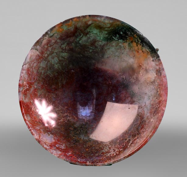 François-Désiré FROMENT-MEURICE, Coupe en argent, agate et malachite ornée d'un riche décor maritime, 1853 François-Désiré FROMENT-MEURICE, Coupe en argent, agate et malachite ornée d'un riche décor maritime, 1853-4