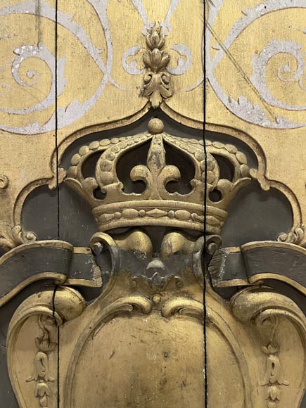 Panneau de boiserie en bois sculpté et doré Panneau de boiserie en bois sculpté et doré-10