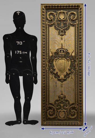 Panneau de boiserie en bois sculpté et doré Panneau de boiserie en bois sculpté et doré-15