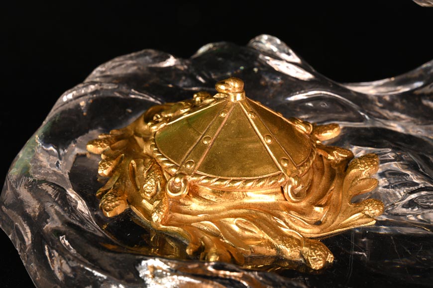 Cristallerie BACCARAT, Encrier La Vague, 1909  Cristallerie BACCARAT, Encrier La Vague, 1909 -6