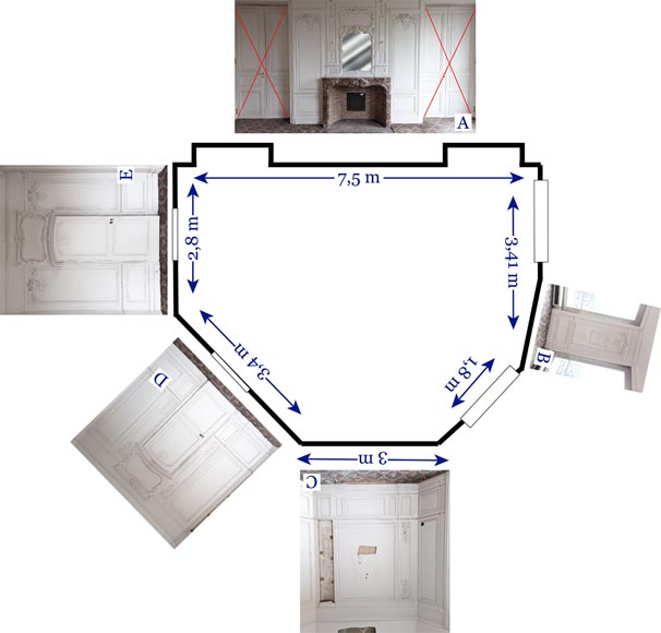 Pièce de boiserie de style Louis XV Pièce de boiserie de style Louis XV-21