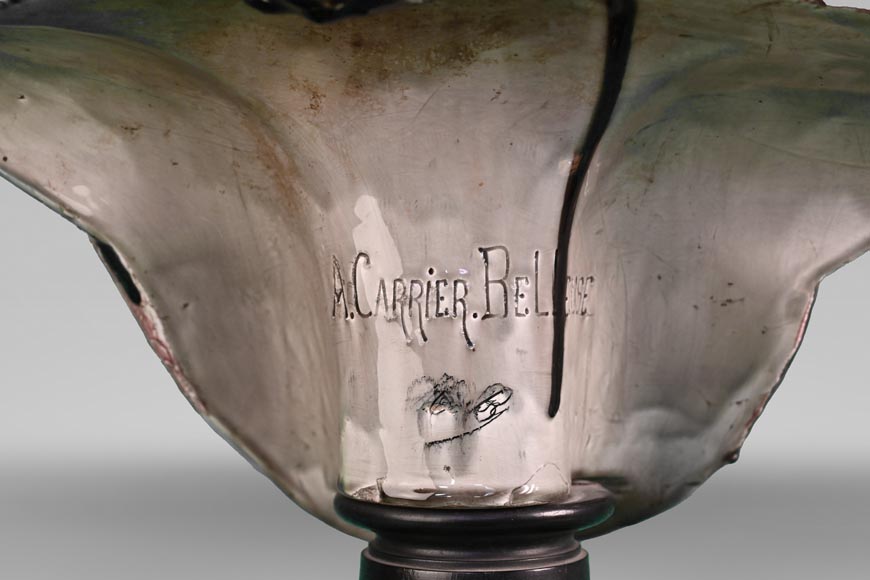 Albert-Ernest CARRIER-BELLEUSE, Faïencerie de CHOISY-LE-ROI, Buste d'une Orientale en faïence émaillée Albert-Ernest CARRIER-BELLEUSE, Faïencerie de CHOISY-LE-ROI, Buste d'une Orientale en faïence émaillée-7