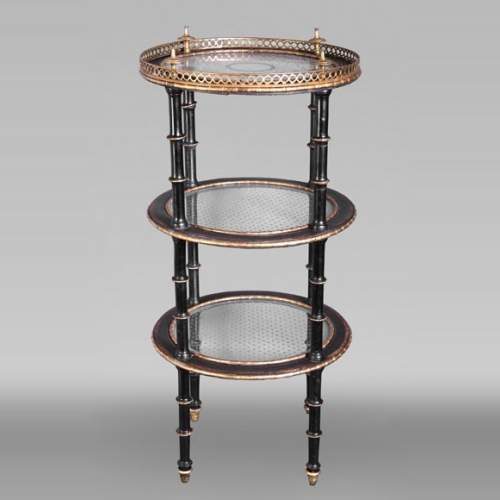 Alphonse GIROUX (dans la manière de), Guéridon au décor de bambou, première moitié du XIXe siècle
