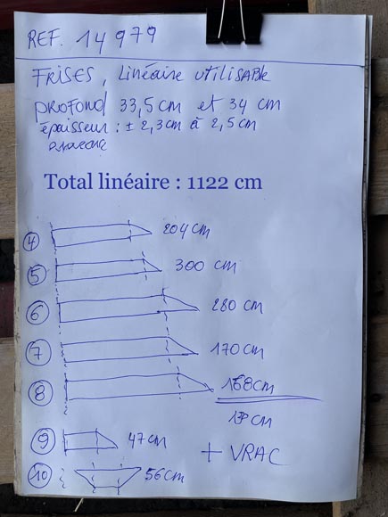 Frises de parquet Napoléon III – 3,4 m² – motif losanges croisés et liseré noir Frises de parquet Napoléon III – 3,4 m² – motif losanges croisés et liseré noir-5
