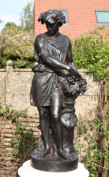 Mathurin MOREAU pour la FONDERIE DU VAL D’OSNE, “Les Quatre Saisons”, série de 4 statues en fonte représentant des allégories du printemps, de l'été, de l’automne et de l’hiver Mathurin MOREAU pour la FONDERIE DU VAL D’OSNE, “Les Quatre Saisons”, série de 4 statues en fonte représentant des allégories du printemps, de l'été, de l’automne et de l’hiver-11