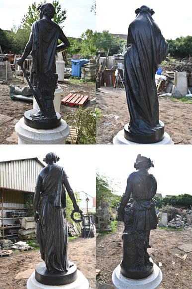Mathurin MOREAU pour la FONDERIE DU VAL D’OSNE, “Les Quatre Saisons”, série de 4 statues en fonte représentant des allégories du printemps, de l'été, de l’automne et de l’hiver Mathurin MOREAU pour la FONDERIE DU VAL D’OSNE, “Les Quatre Saisons”, série de 4 statues en fonte représentant des allégories du printemps, de l'été, de l’automne et de l’hiver-19