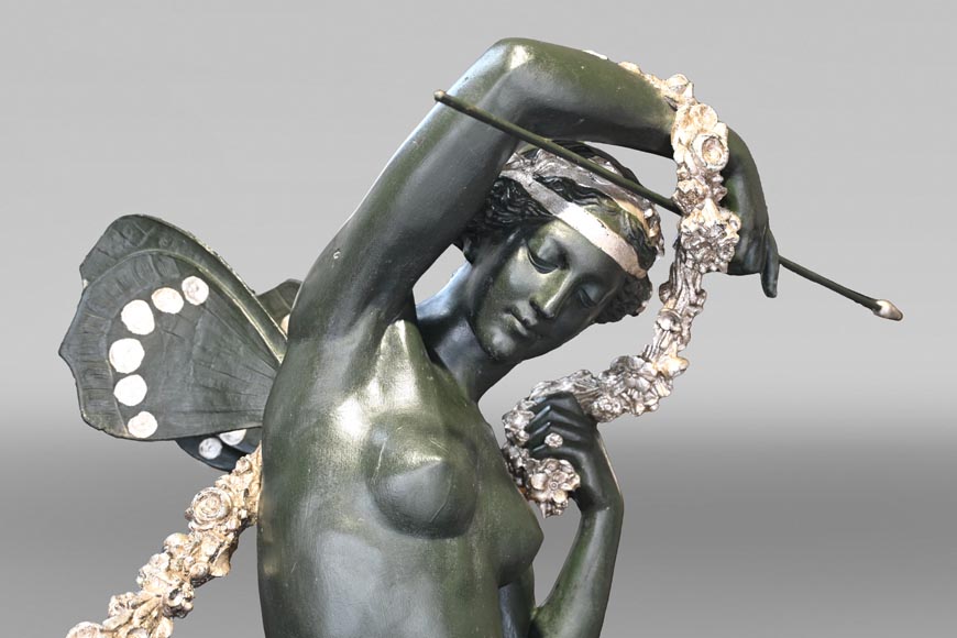 Mathurin Moreau pour la fonderie du Val d’Osne, La Fée aux fleurs, fin du XIXe siècle Mathurin Moreau pour la fonderie du Val d’Osne, La Fée aux fleurs, fin du XIXe siècle-3