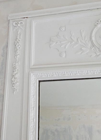 Trumeau de style Louis XVI orné d'un panier de fruits Trumeau de style Louis XVI orné d'un panier de fruits-2