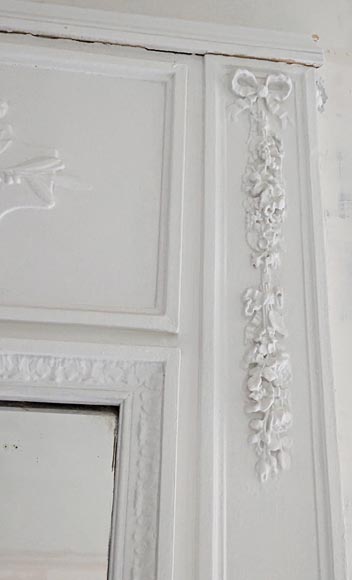 Trumeau de style Louis XVI orné d'un panier de fruits Trumeau de style Louis XVI orné d'un panier de fruits-3