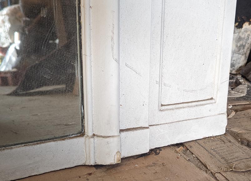 Trumeau de style Régence mouluré à l'encadrement arrondi avec feuilles d'acanthe dans les angles Trumeau de style Régence mouluré à l'encadrement arrondi avec feuilles d'acanthe dans les angles-4