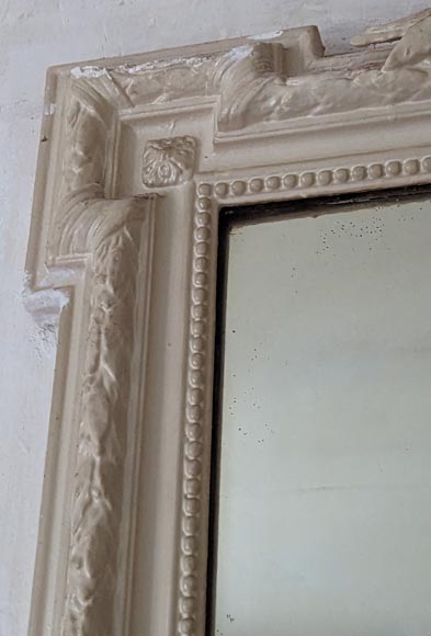 Trumeau de style Louis XVI décoré d'une double couronne de laurier Trumeau de style Louis XVI décoré d'une double couronne de laurier-4