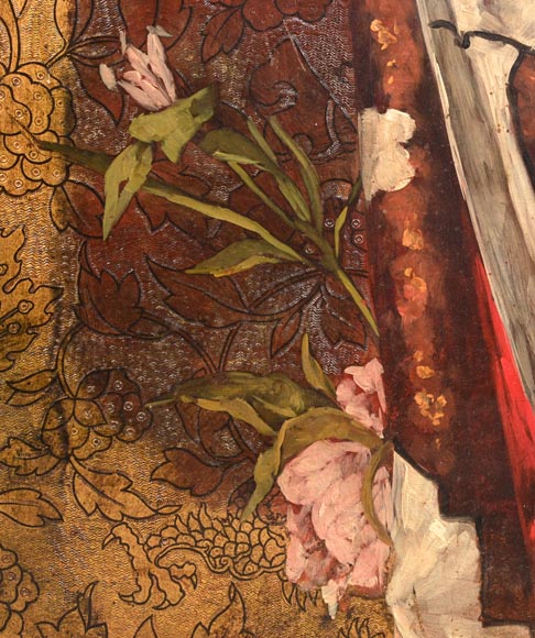 Conrad KIESEL (d’après), Portrait japonisant d’une femme vêtue d’un kimono, vers 1880 Conrad KIESEL (d’après), Portrait japonisant d’une femme vêtue d’un kimono, vers 1880-6