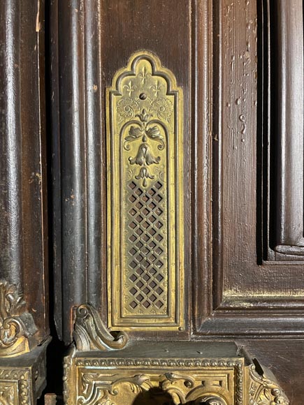 Double porte en chêne à décor de pli de serviette Double porte en chêne à décor de pli de serviette-4