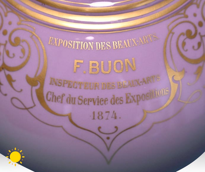 Manufacture de SÈVRES, Paire de vases caméléon du modèle bouteille persane, 1874 Manufacture de SÈVRES, Paire de vases caméléon du modèle bouteille persane, 1874-7