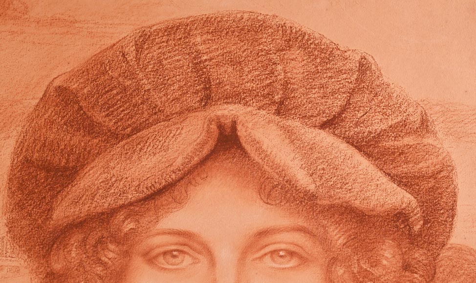 Armand POINT, Dessin préparatoire du tableau Jeune femme à la toque verte, 1905 Armand POINT, Dessin préparatoire du tableau Jeune femme à la toque verte, 1905-3