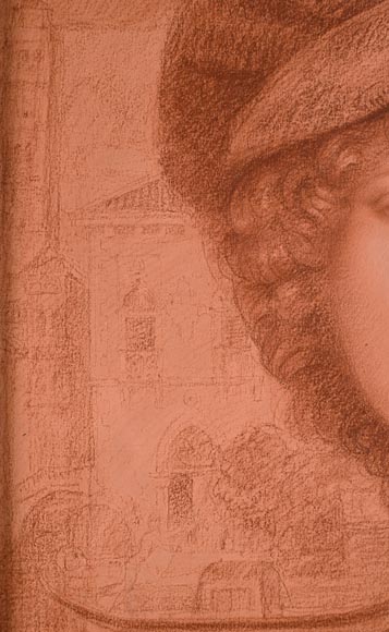 Armand POINT, Dessin préparatoire du tableau Jeune femme à la toque verte, 1905 Armand POINT, Dessin préparatoire du tableau Jeune femme à la toque verte, 1905-4