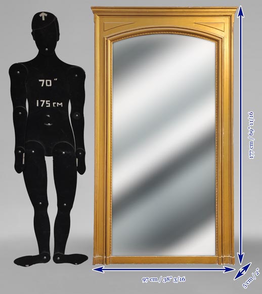 Trumeau de style Louis XVI mouluré et doré Trumeau de style Louis XVI mouluré et doré-7