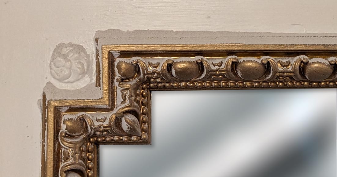 Trumeau de style Louis XVI orné d’une frise d’oves Trumeau de style Louis XVI orné d’une frise d’oves-2