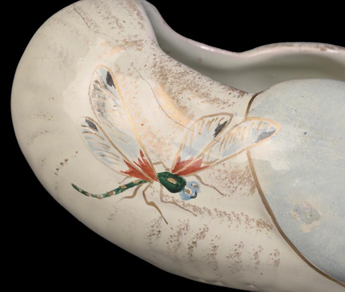 Émile GALLÉ, Jardinière aux libellules, vers 1880  Émile GALLÉ, Jardinière aux libellules, vers 1880-5