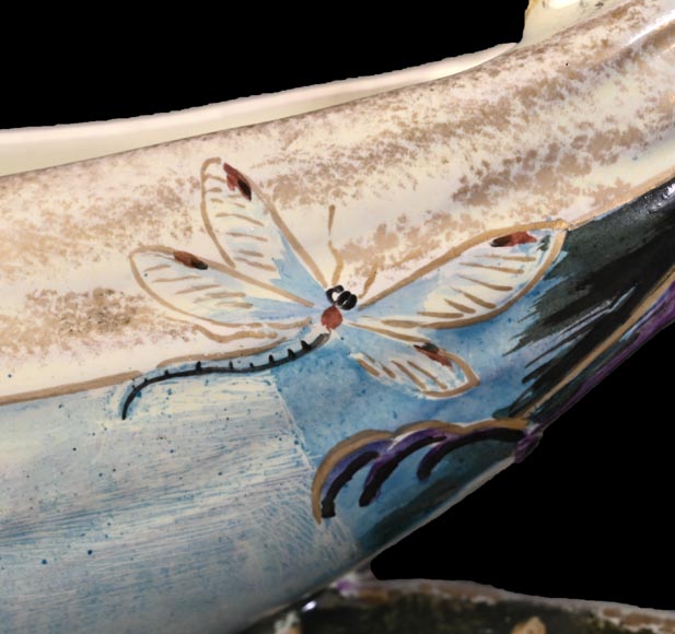 Émile GALLÉ, Jardinière aux libellules, vers 1880  Émile GALLÉ, Jardinière aux libellules, vers 1880-7