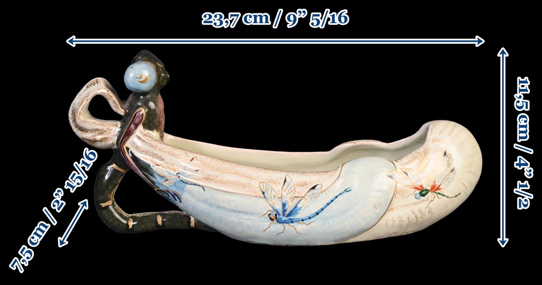 Émile GALLÉ, Jardinière aux libellules, vers 1880  Émile GALLÉ, Jardinière aux libellules, vers 1880-9