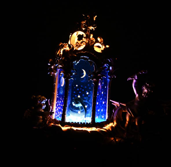 Fonderie d’art de Johann HERZNER (attribué à), Lanterne au foisonnant décor rococo, Seconde moitié du XIXe siècle Fonderie d’art de Johann HERZNER (attribué à), Lanterne au foisonnant décor rococo, Seconde moitié du XIXe siècle-4