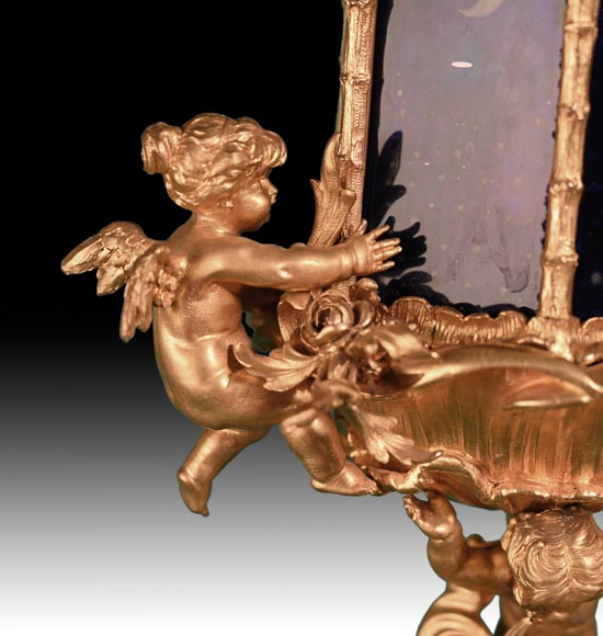 Fonderie d’art de Johann HERZNER (attribué à), Lanterne au foisonnant décor rococo, Seconde moitié du XIXe siècle Fonderie d’art de Johann HERZNER (attribué à), Lanterne au foisonnant décor rococo, Seconde moitié du XIXe siècle-7