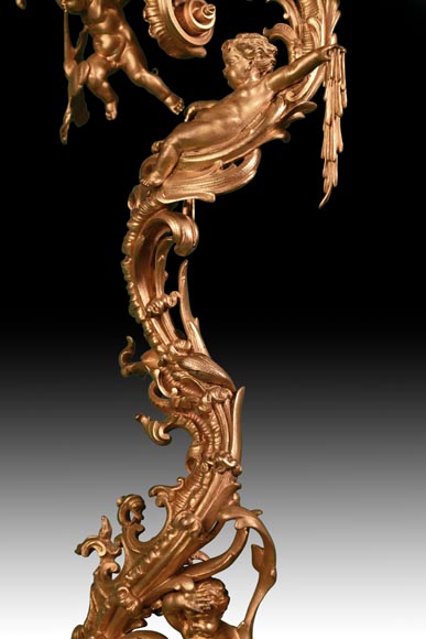 Fonderie d’art de Johann HERZNER (attribué à), Lanterne au foisonnant décor rococo, Seconde moitié du XIXe siècle Fonderie d’art de Johann HERZNER (attribué à), Lanterne au foisonnant décor rococo, Seconde moitié du XIXe siècle-9